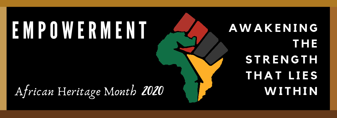 design for African Heritage Month showing African continent