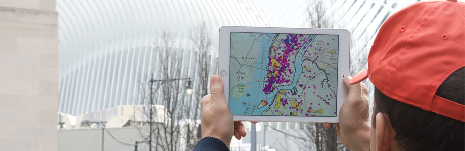 Tablet with GIS data