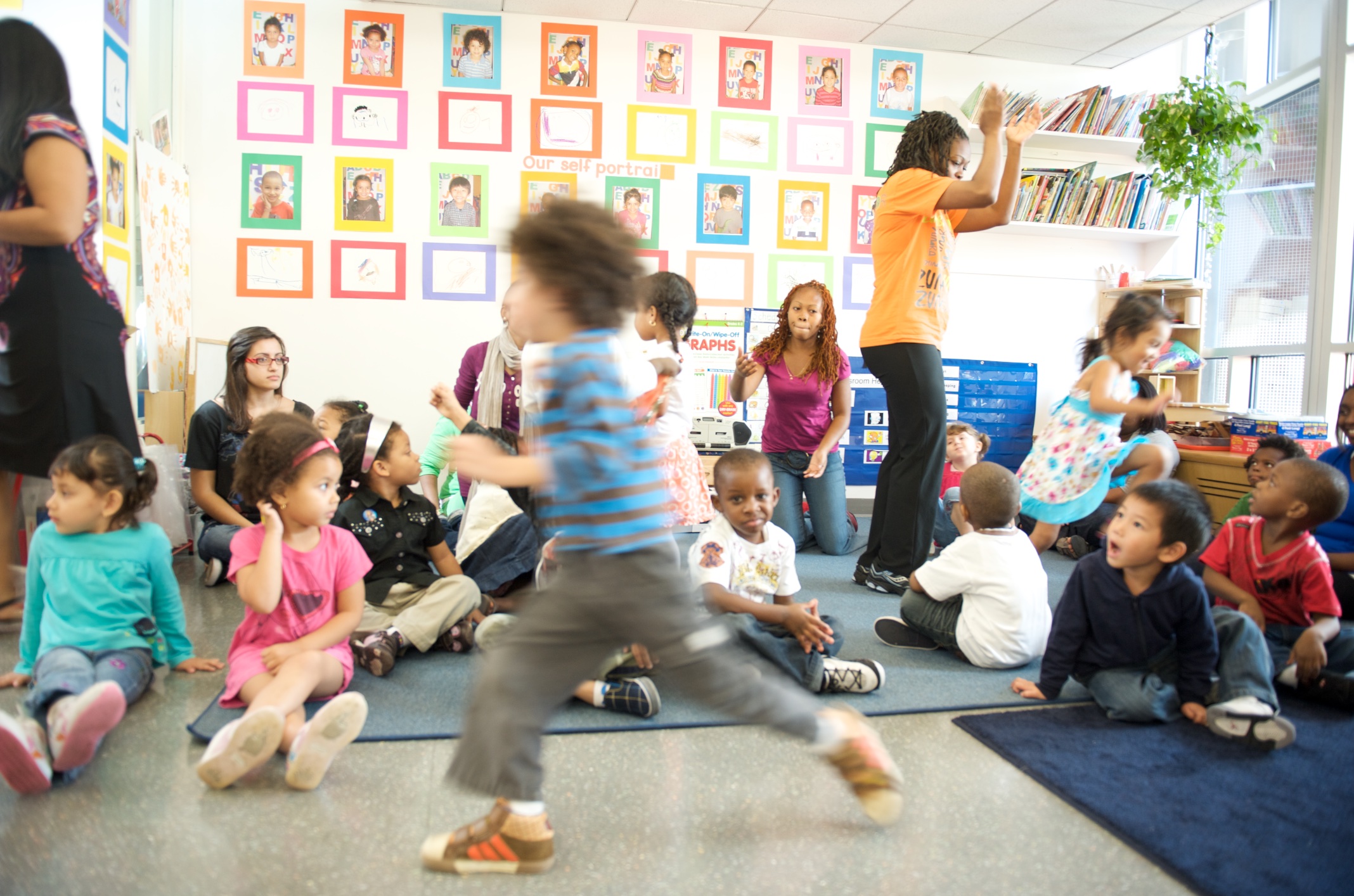 Small children playing in the BMCC Early Childhood Center