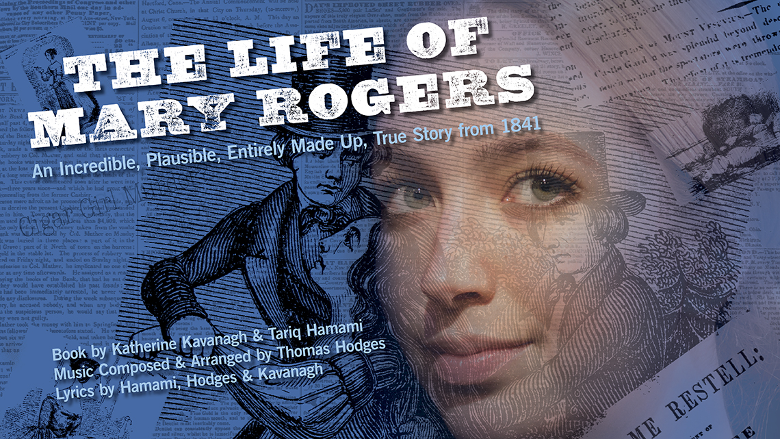 illustrated banner for Mary Rogers production