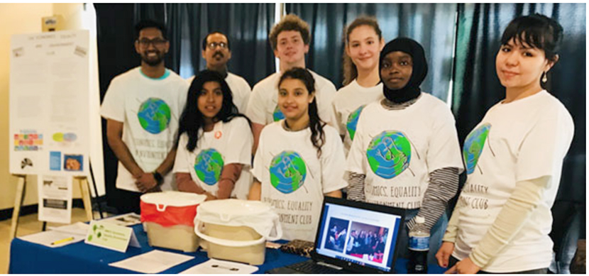club members at an Earth Day event