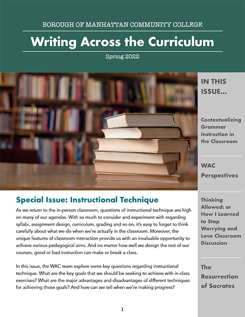 Writing Across the Curriculum (WAC) BMCC