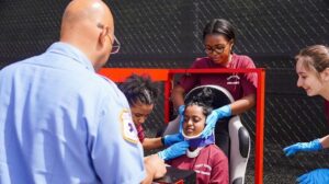 BMCC students take part in FDNY-sponsored, simulated EMT competitions.
