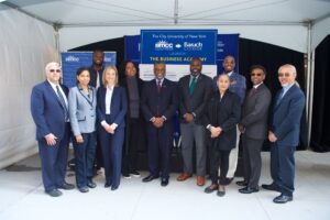 BMCC faculty and administrators involved in the collaborative effort with Baruch College to create the BMCC-Baruch Business Academy. 