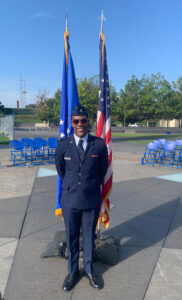 Jordan Michel in his uniform in Washington D.C.