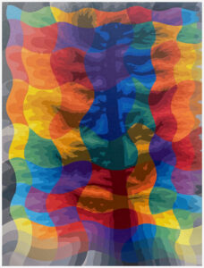 Artwork by Erik den Breejen, Rainbow White Pine, 2022, acrylic on linen 