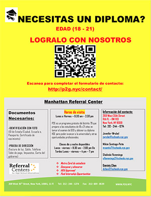 high school equivalency diploma flyer in Spanish