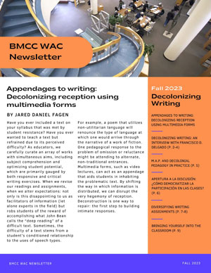 WAC Newsletter Cover, Fall 2023