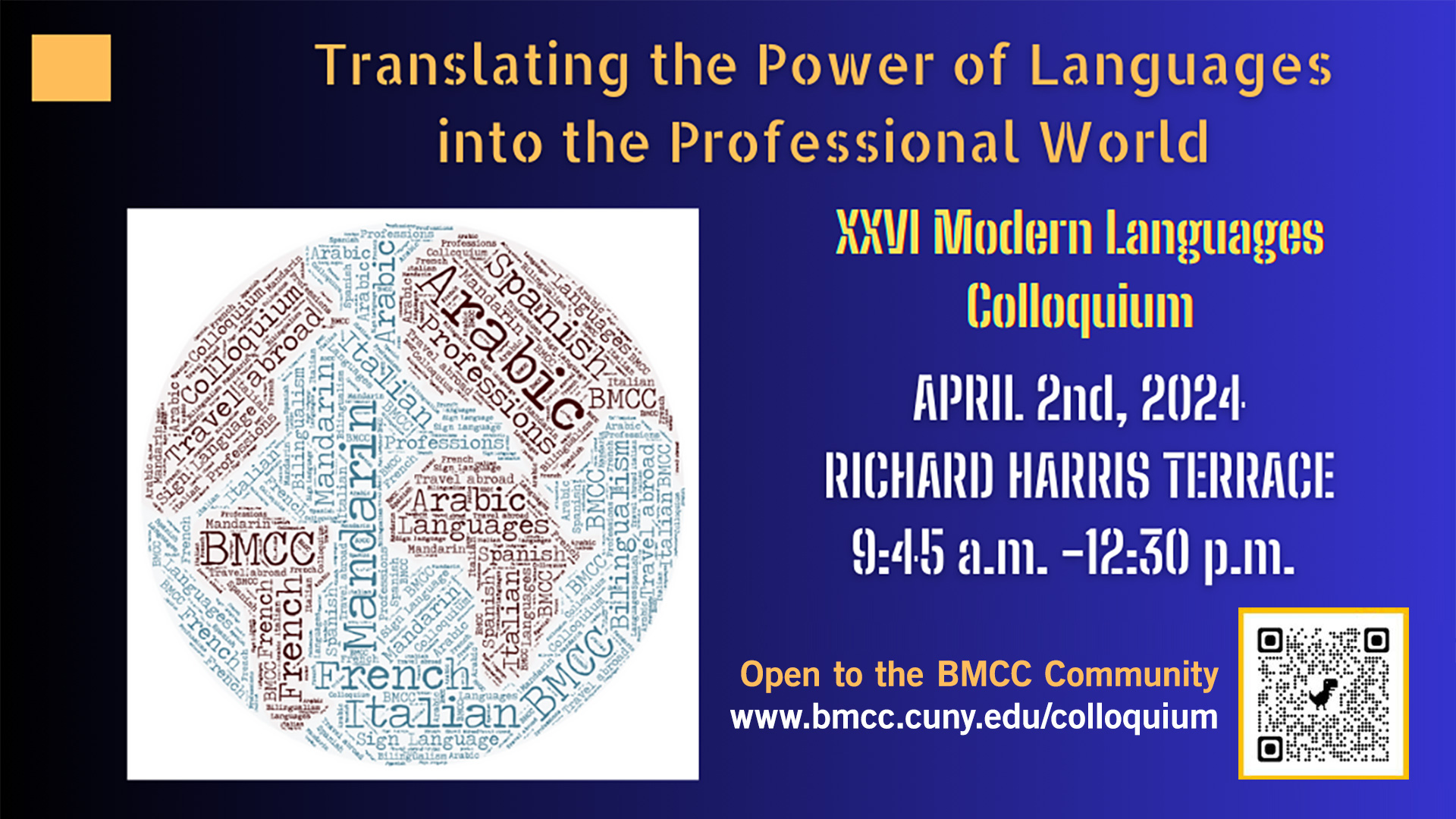 XXVI Modern Languages Department Colloquium: Translating the Power of ...
