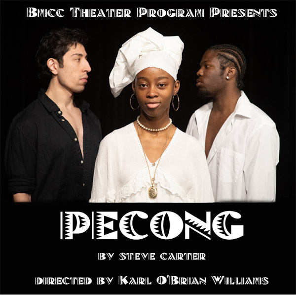 Three student actors from the play Pecong