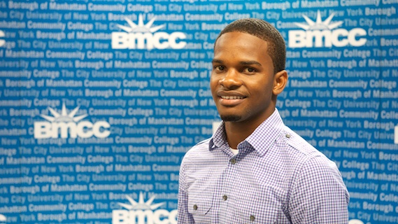 BMCC's new Kaplan scholar, Chadrick Frederick