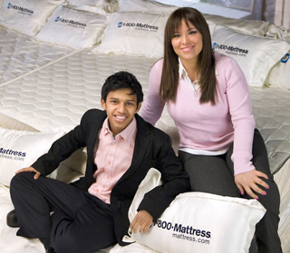 <b>Business Management students Luis Marin and Nabila Bitti.</b>