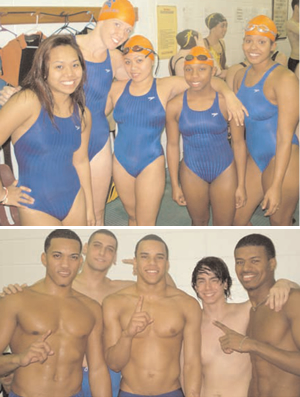 <b>Members of the BMCC Swim Teams.</b>