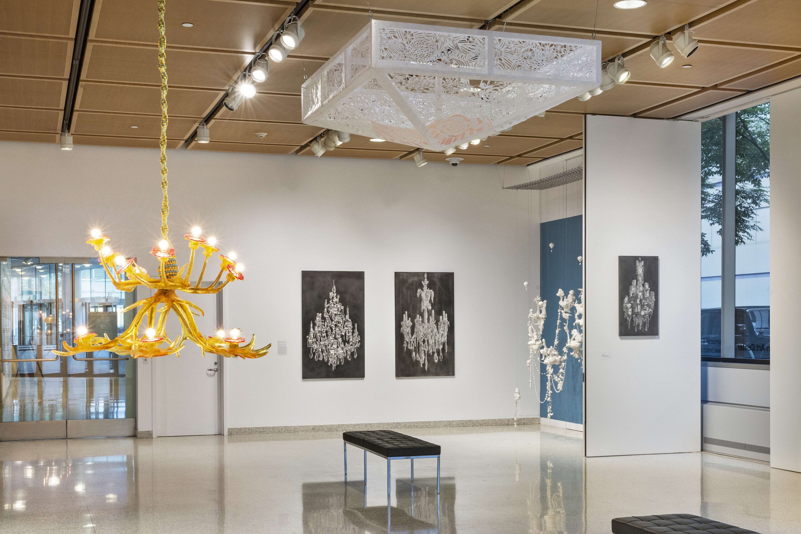 Art, Gallery & Chandelier